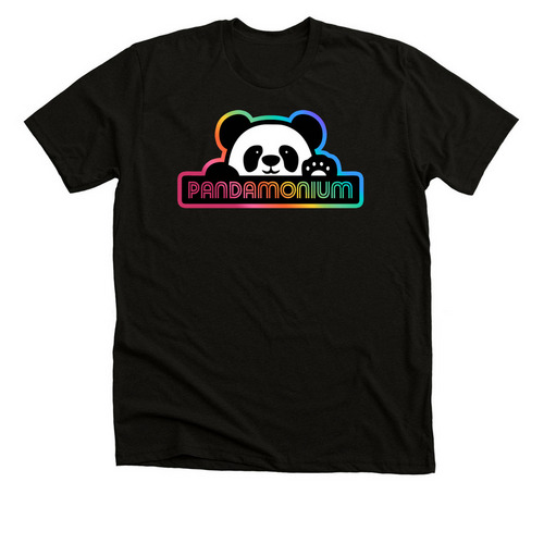 Pandamonium 2026 Sponsors - More Colors!, a Black Heather Premium Unisex Tee