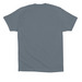 iCDUX8: Tees & Long-sleeve front logo (light), a Steel Blue Premium Cotton Tee (back-view)