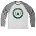 Greenville Education Association, a Aluminum Grey/ Bright White Allmade Eco Triblend Colorblock Raglan Long Sleeve Tee