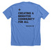 Community, a Heather Columbia Blue Premium Unisex Tee (back-view)