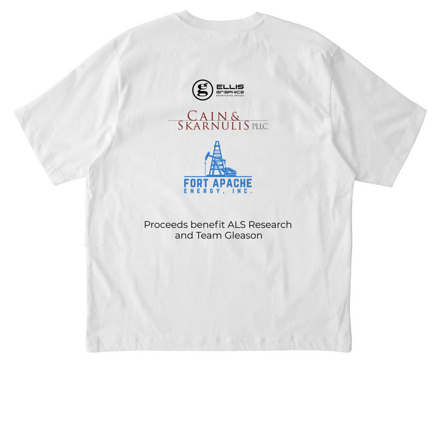 KISS MY ALS&nbsp;, a White Stanley/Stella Unisex Freestyler Heavyweight Tee (back-view)
