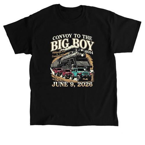 Convoy to the Big Boy Locomotive&nbsp;, a Black Classic Unisex Tee
