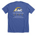 CAC Apparel with Front/Back Logo + Tagline, a Solid True Royal Premium Unisex Tee (back-view)