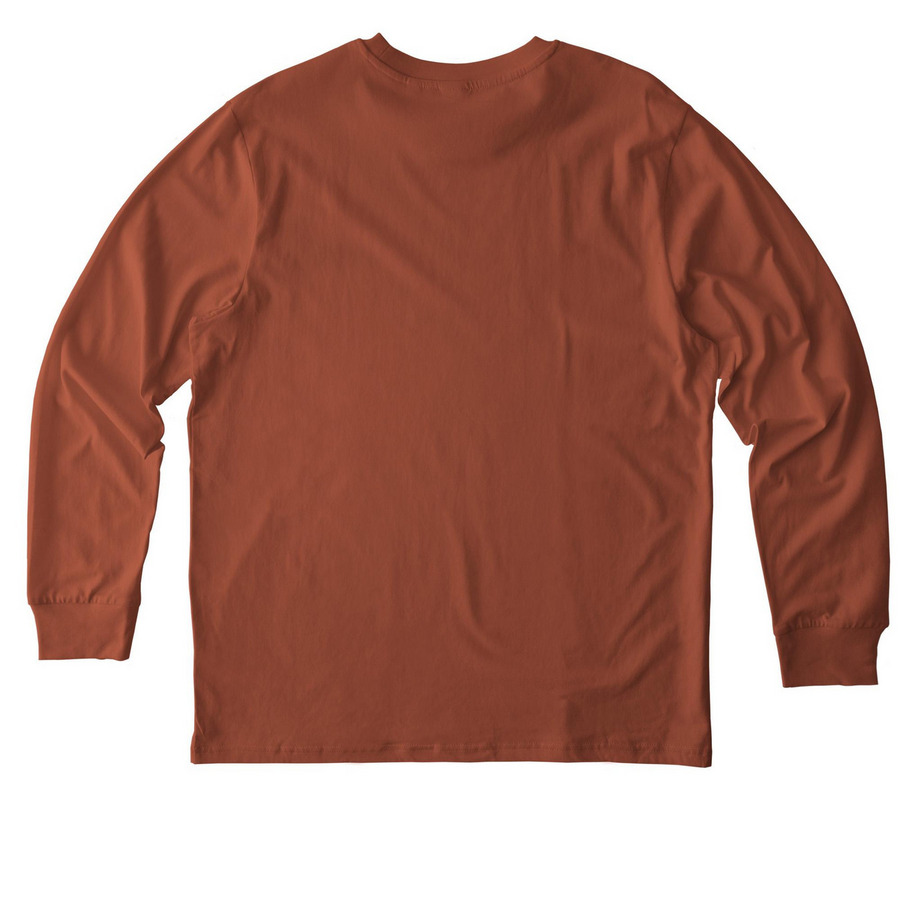 Midweight Long Sleeve Tee, a Heritage Brown Stanley/Stella Unisex Creator 2.0 Long Sleeve Tee (back-view)