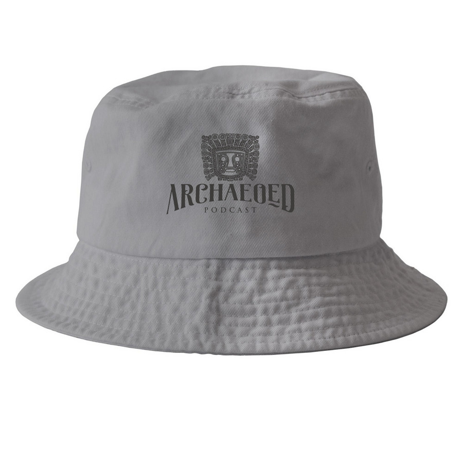 ArcheoEd Graphite Design Hats, a Grey Printed Bucket Hat