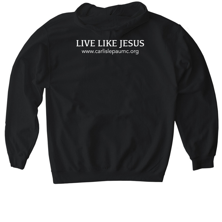 CUMC Student Ministry Hoodie, a Black Gildan Softstyle Pullover Hoodie (back-view)