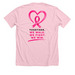Quest Walks for the Cure, a Heather Pink Premium Unisex Tee (back-view)