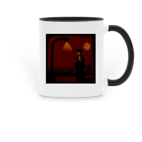 Butch vampire mug, a Black Two-Tone Ceramic Mug