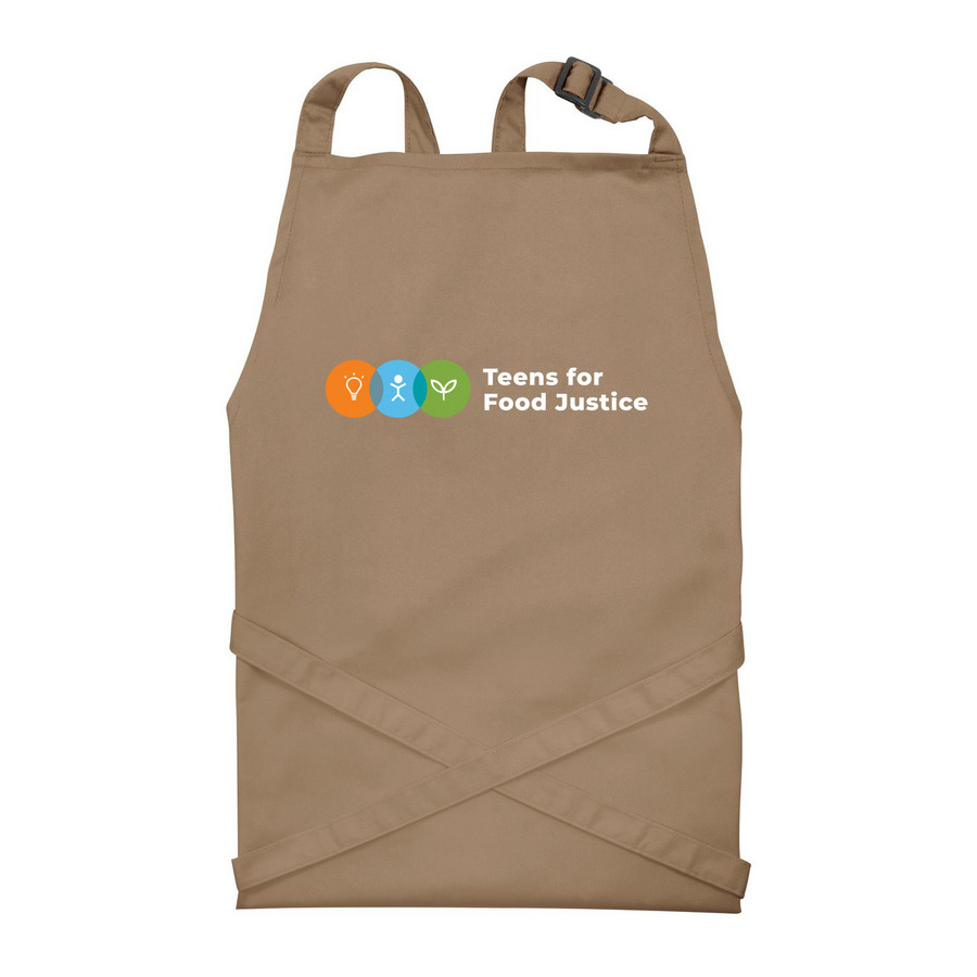 TFFJ Apron, a Khaki Recycled Bib Apron