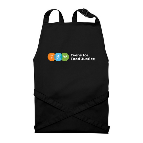 TFFJ Apron, a Black Recycled Bib Apron