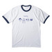 Downing tee, a White/ Navy Cotton Ringer Tee