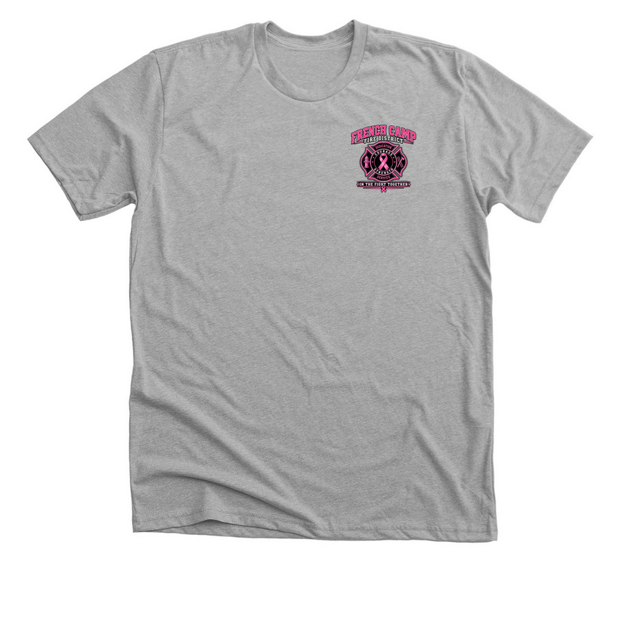 FCFD Breast Cancer Awareness Shirt, a Athletic Heather Premium Unisex Tee