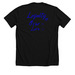 Loyalty > Love (Black & Blue), a Solid Black Blend Premium Unisex Tee (back-view)