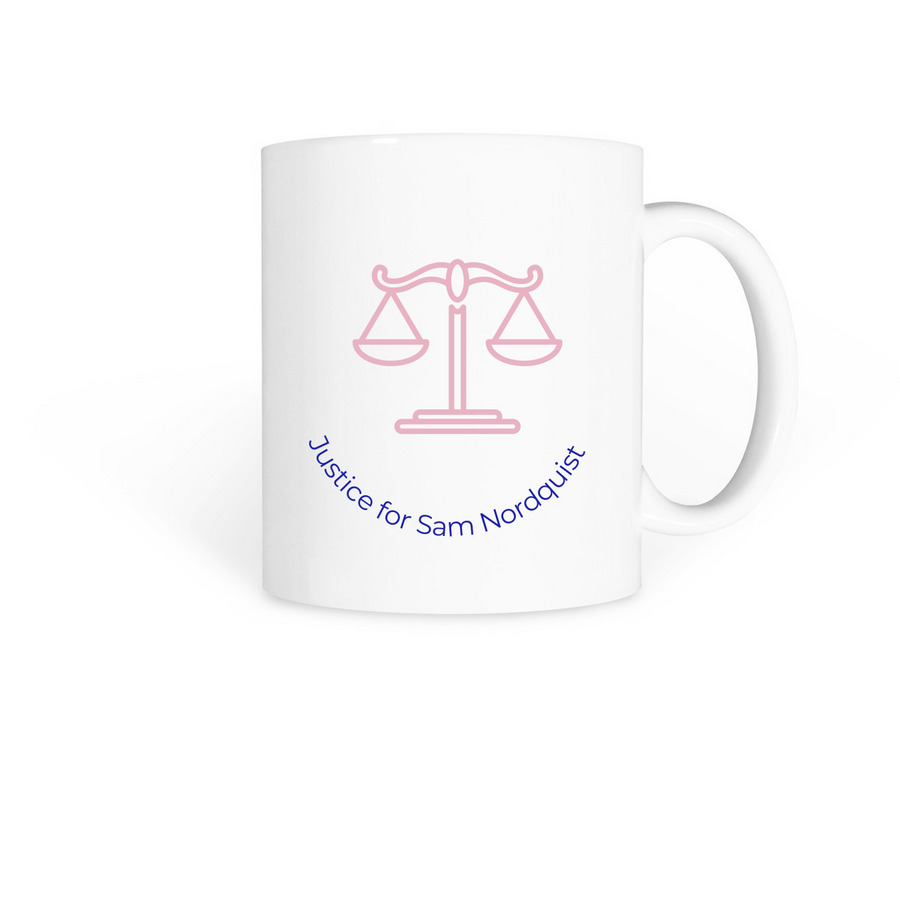 Sam Nordquist and coffee ?, a White Coffee Mug