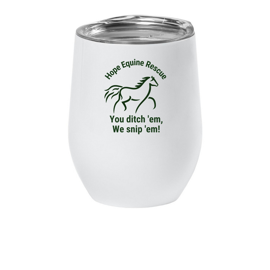 Hope Equine Rescue&nbsp;, a White Insulated Wine Cup