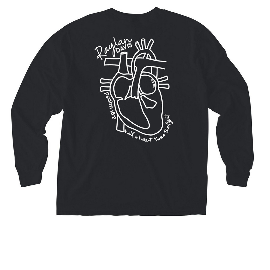 RD Pocket&nbsp;, a Black Comfort Colors Long Sleeve Pocket Tee (back-view)