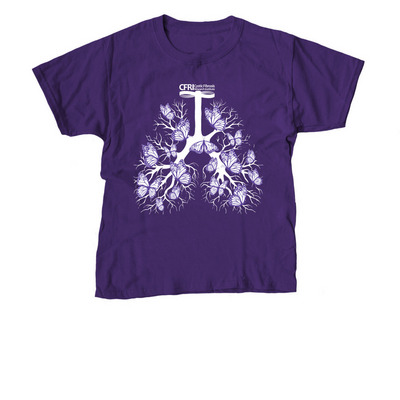 Spread your Wings for CF - Youth sizes&nbsp;, a Purple Youth Unisex Tee