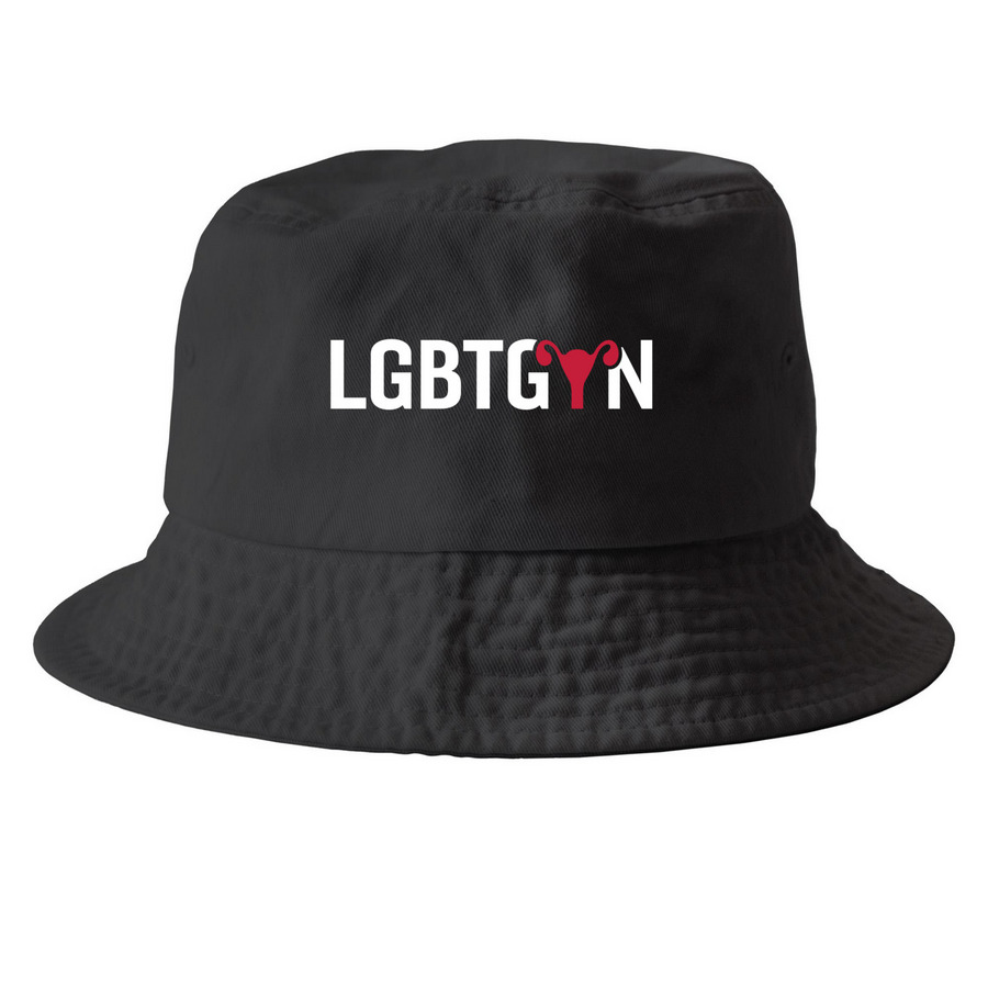 LGBTGYN&nbsp;&nbsp;, a Black Printed Bucket Hat