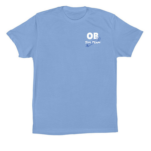 Sim Team Shirt - Surgical Gown Blue, a Carolina Blue Premium Cotton Tee