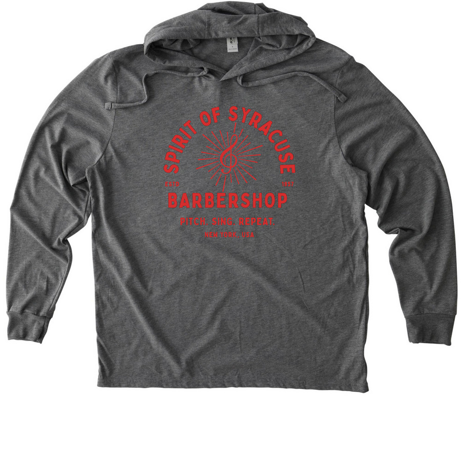 Pitch. Sing. Repeat., a Aluminum Grey Allmade Eco Triblend Hoodie Tee