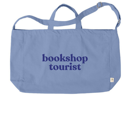Iowa Indie Bookshop Tour '26 Bookshop Tourist, a Elemental Blue Reclaimist G2G Tote Bag