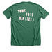 Vote for Something, a Heather Grass Green Premium Unisex Tee (back-view)