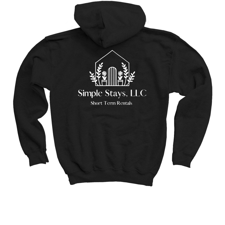 Stay So. ill Youth Collection, a Black Youth Pullover Hoodie (back-view)
