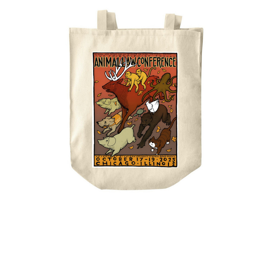 33rd Animal Law Conference Tote - Exclusive, a Natural Over-the-Shoulder Shopping Tote Bag