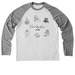 I have big plans (black text), a Aluminum Grey/ Bright White Allmade Eco Triblend Colorblock Raglan Long Sleeve Tee