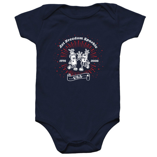 Let Freedom Sparkle! Infant Onesie, a Navy Infant Onesie