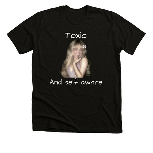 Toxic and Self Aware, a Solid Black Blend Premium Unisex Tee