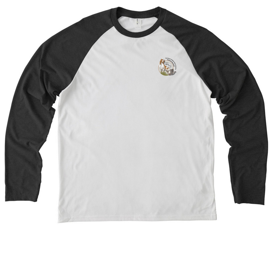 Long Sleeve Shirts & Hoodies, a Space Black/ Bright White Allmade Eco Triblend Colorblock Raglan Long Sleeve Tee