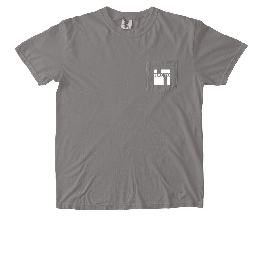 Logo Tee, a Grey Comfort Colors Pocket Tee