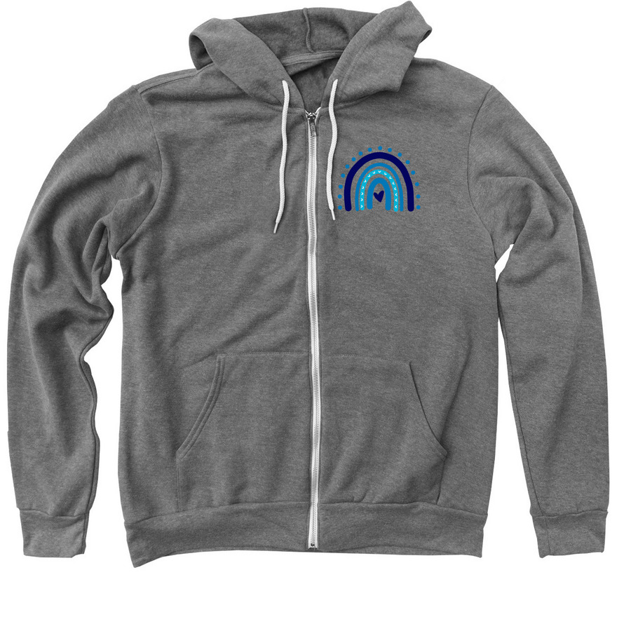 Apraxia of Speech Awareness, a Deep Heather Zip Up Hoodie