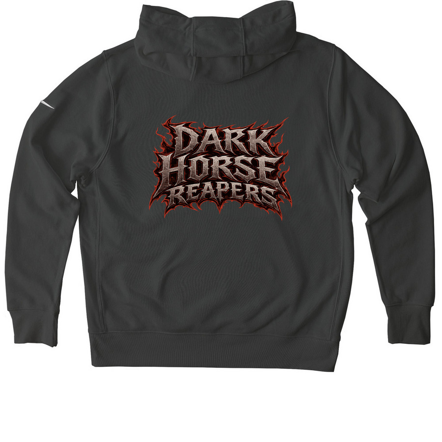 DARK HORSE REAPERS ACTIVE WEAR, a Anthracite Nike Club Fleece Pullover Hoodie (back-view)