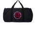 Bravo Belly Dance | Duffel with Fuschia Logo, a Black Day Tripper Duffel Bag (back-view)
