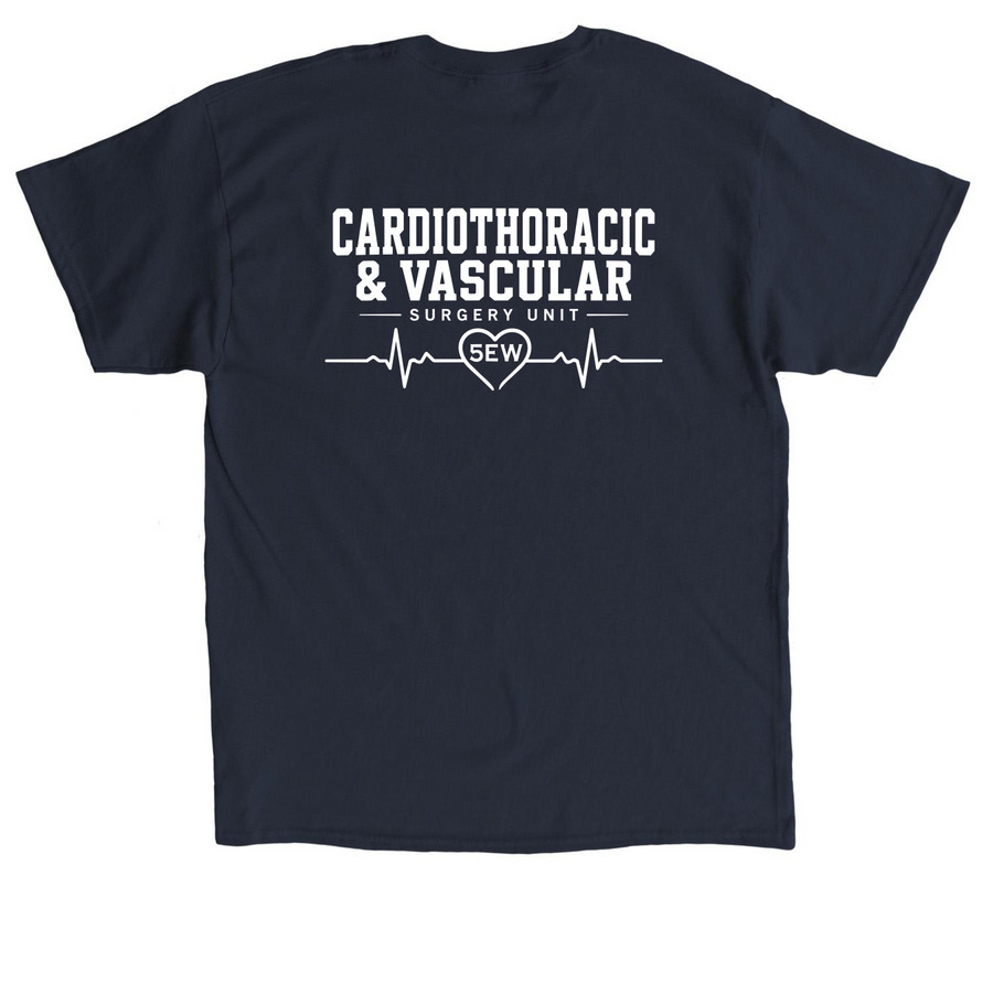 Cardiothoracic Vascular, a Navy Classic Unisex Tee (back-view)