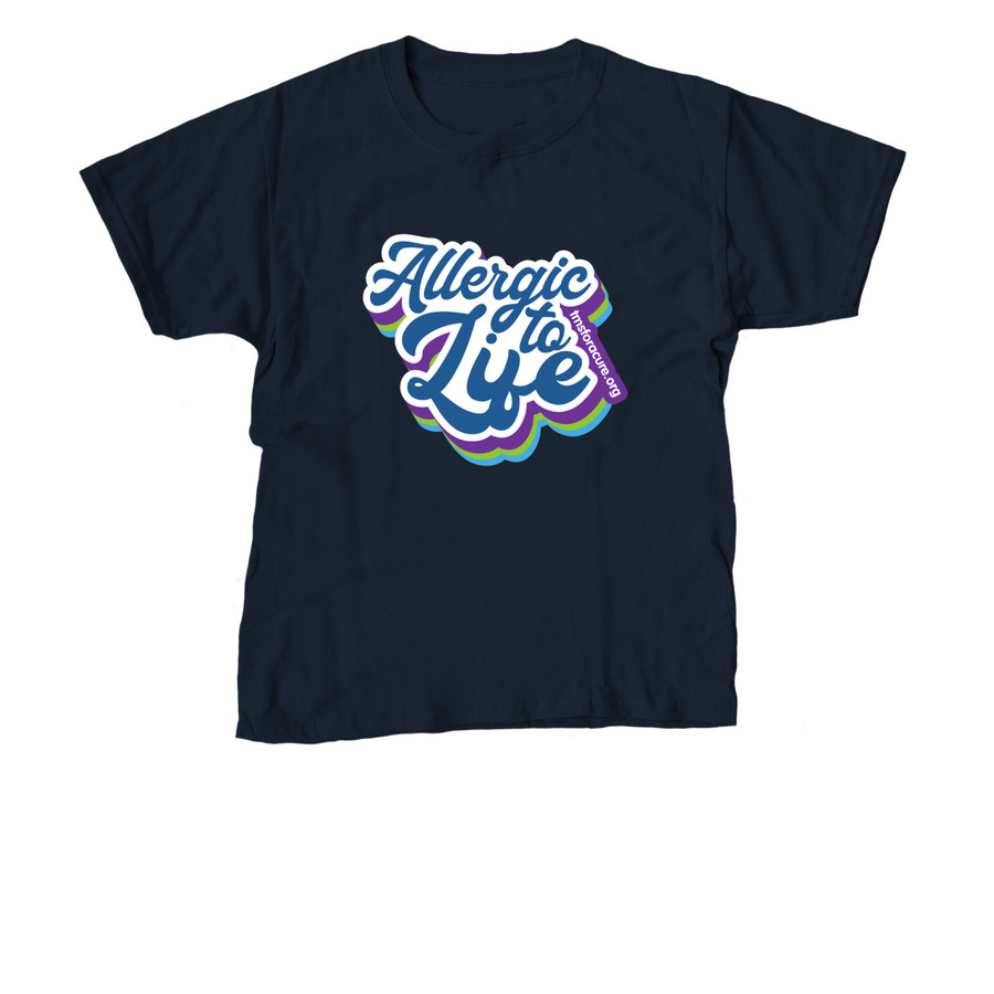 Allergic to Life Shirt, a Navy Youth Unisex Tee