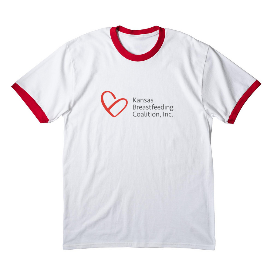 KBC Ringer, a White/ Red Cotton Ringer Tee