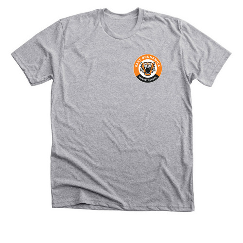 School Logo, a Athletic Heather Premium Unisex Tee