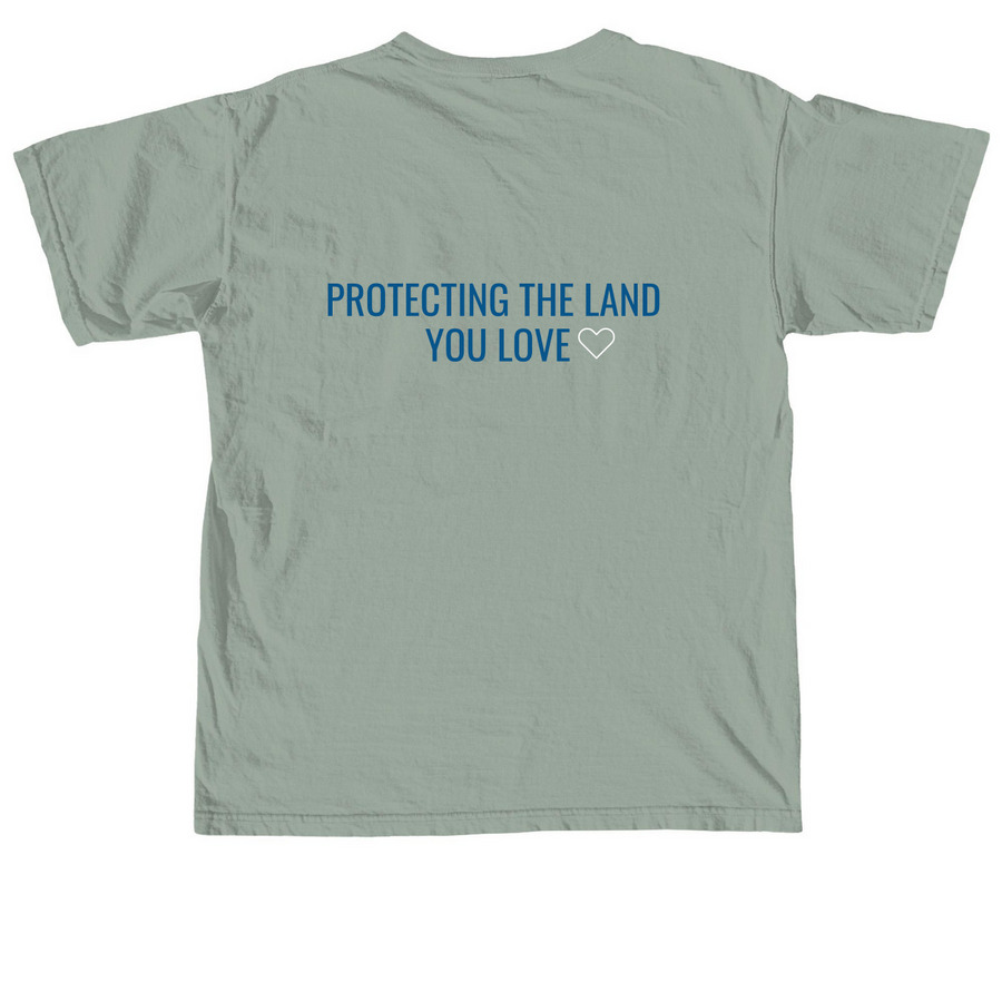 Big Waters Land Trust - Tee, a Bay Comfort Colors Unisex Tee (back-view)