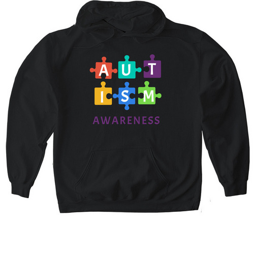 Pieces of Awareness Hoodie, a Black Gildan Softstyle Pullover Hoodie