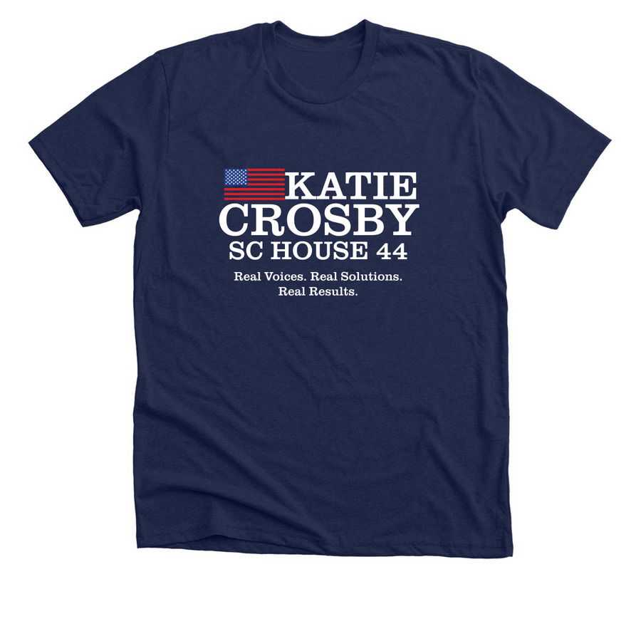 Team Katie Merch, a Solid Navy Blend Premium Unisex Tee