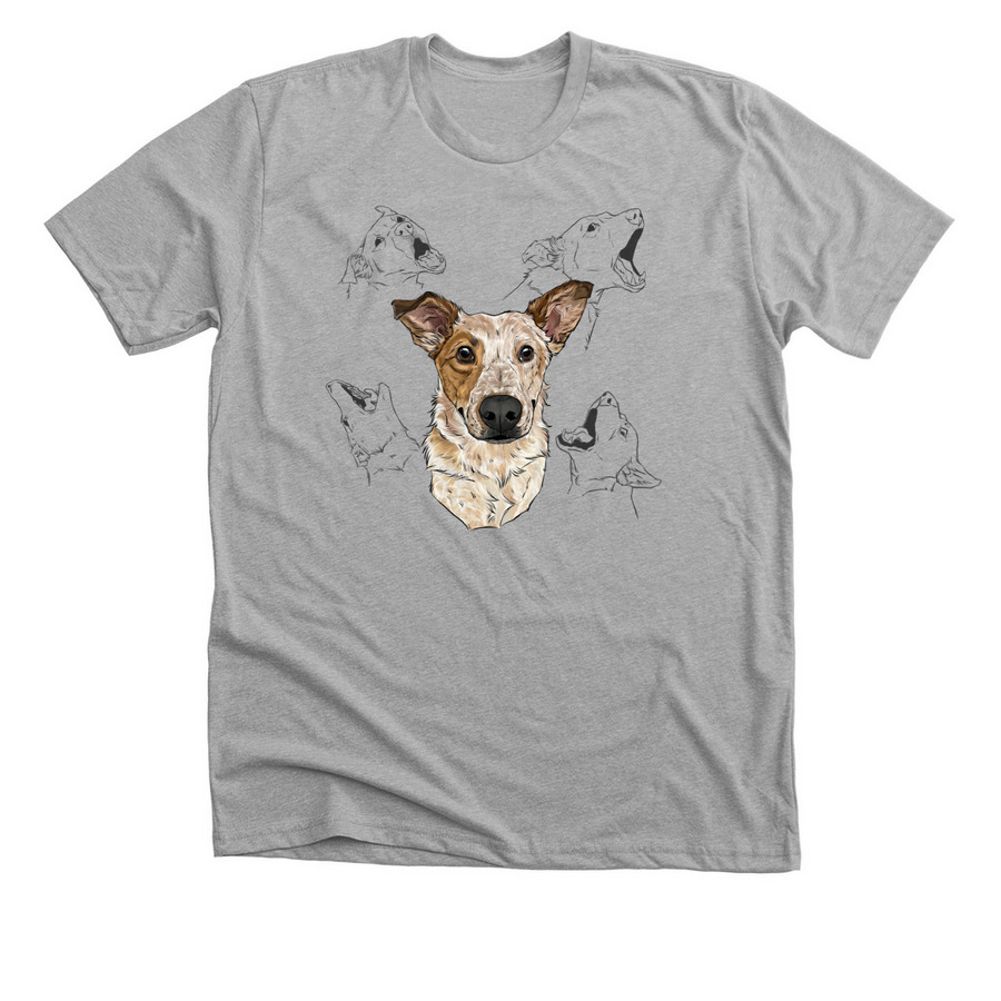 Shrieking Bagel, a Athletic Heather Premium Unisex Tee