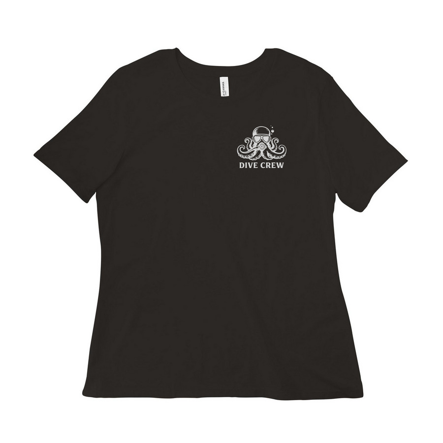 Women's White Logo, a Black Women?s Relaxed Cotton Tee