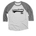 DFM Baseball-Style Apparel, a Premium Heather and Heather White 3/4 Sleeve Baseball Tee