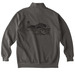 Cedar Island Club Quarter Zip and Full Zip, a Pepper Comfort Colors Quarter Zip Pullover (back-view)