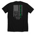 JW FLAG, a Solid Black Blend Premium Unisex Tee (back-view)
