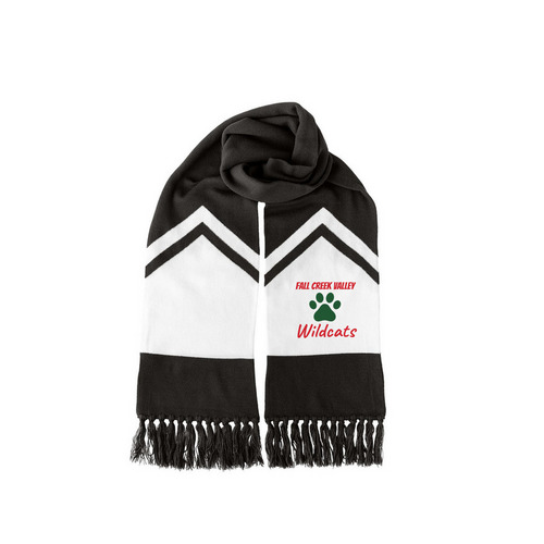 FCV Scarf, a Black/ White Two-Tone Gameday Scarf