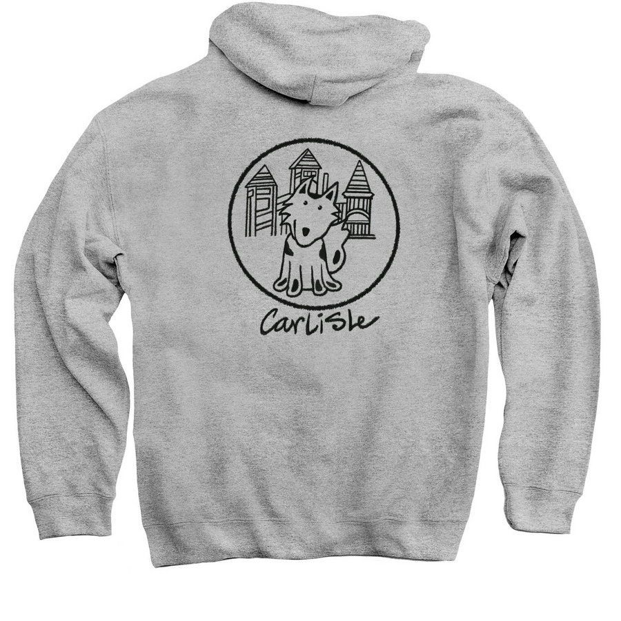 Husky Pride, a Sport Grey Pullover Hoodie (back-view)